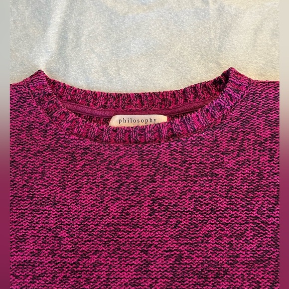 Philosophy Sweater Crew Neck Women’s size S Fuchsia - Picture 4 of 7